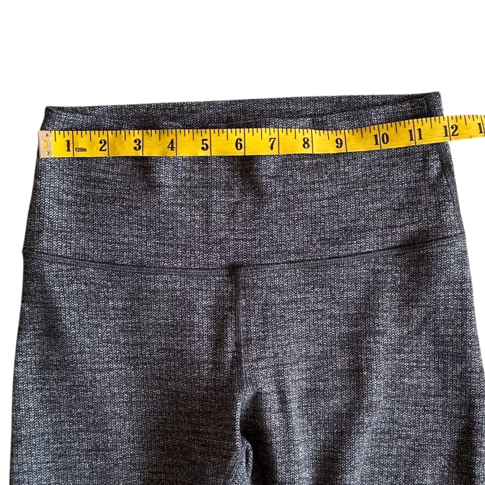Lululemon Wunder Under High-Rise Leggings 28" Heathered Knit Black Luon Size 6 - Picture 7 of 7